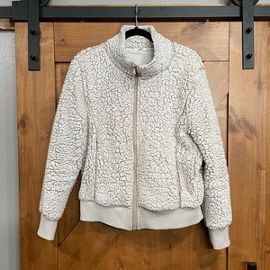 Soft and warm zip up jacket size large